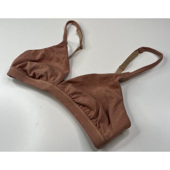 NEW Skims Non-Padded Bralette Bra Size XS Women’s Brown - Picture 2 of 6